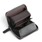 RFID Leather Zip Wallet