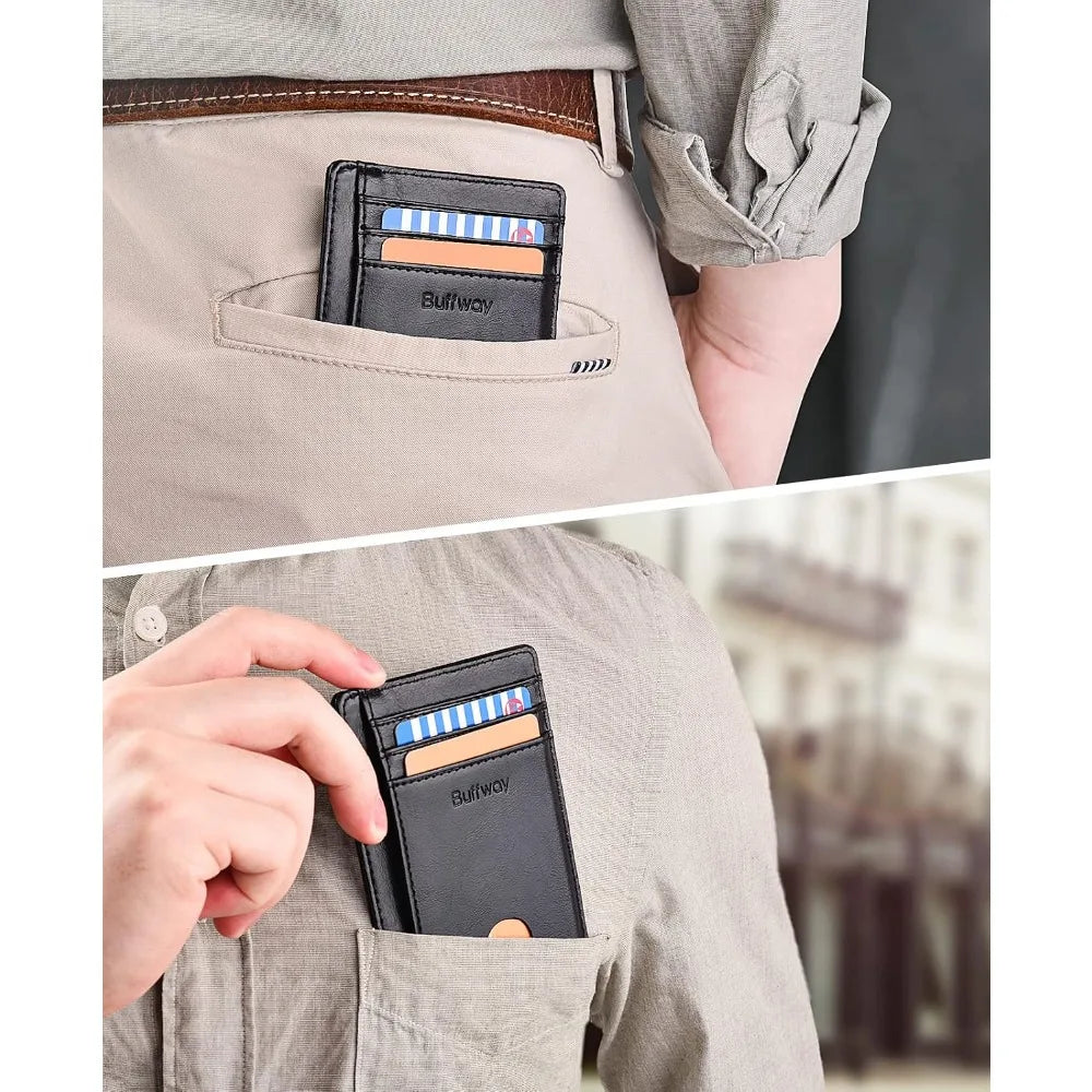 Slim RFID Leather Wallet