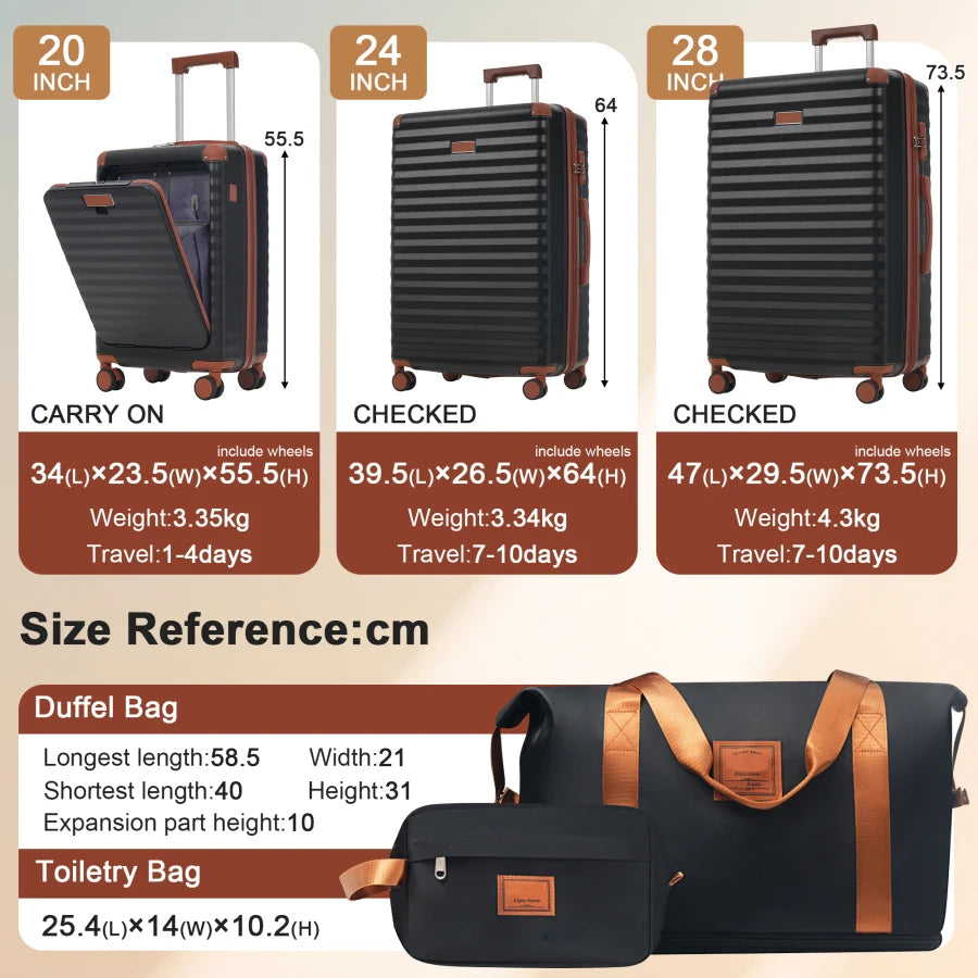 5PC Polycarbonate Luggage Set