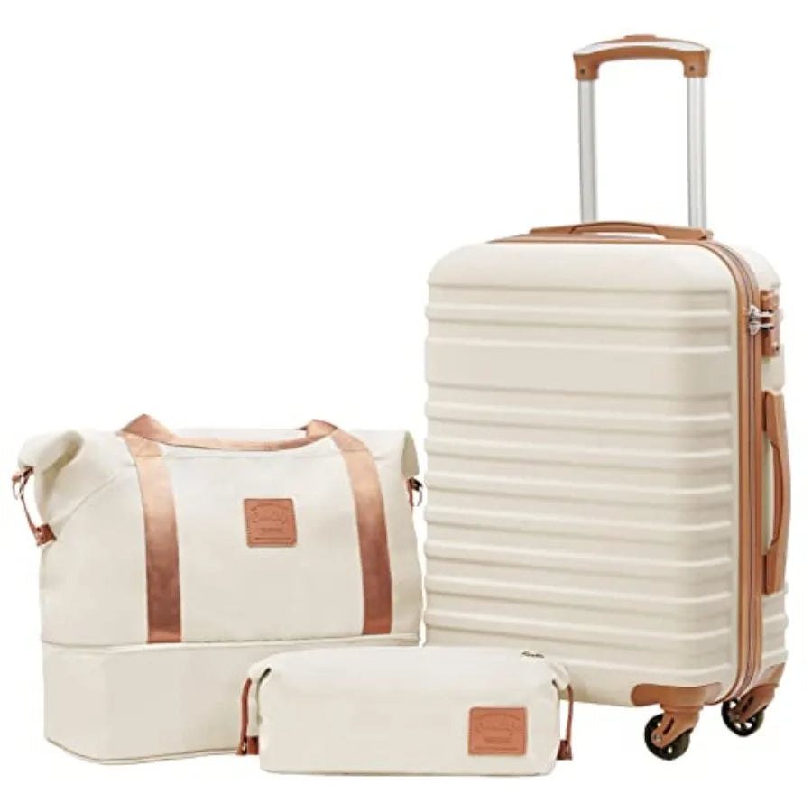 Apricot White Carry-On Set