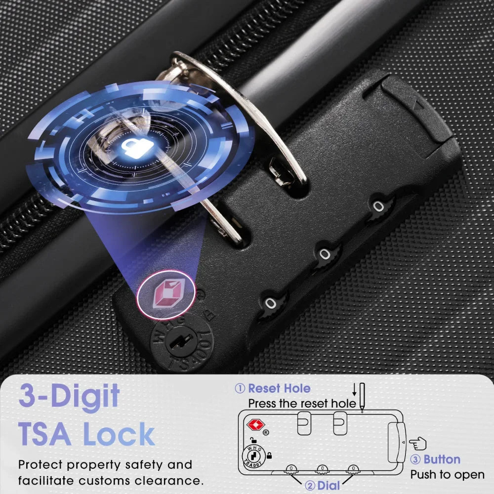 3PC ABS Spinner Luggage Set