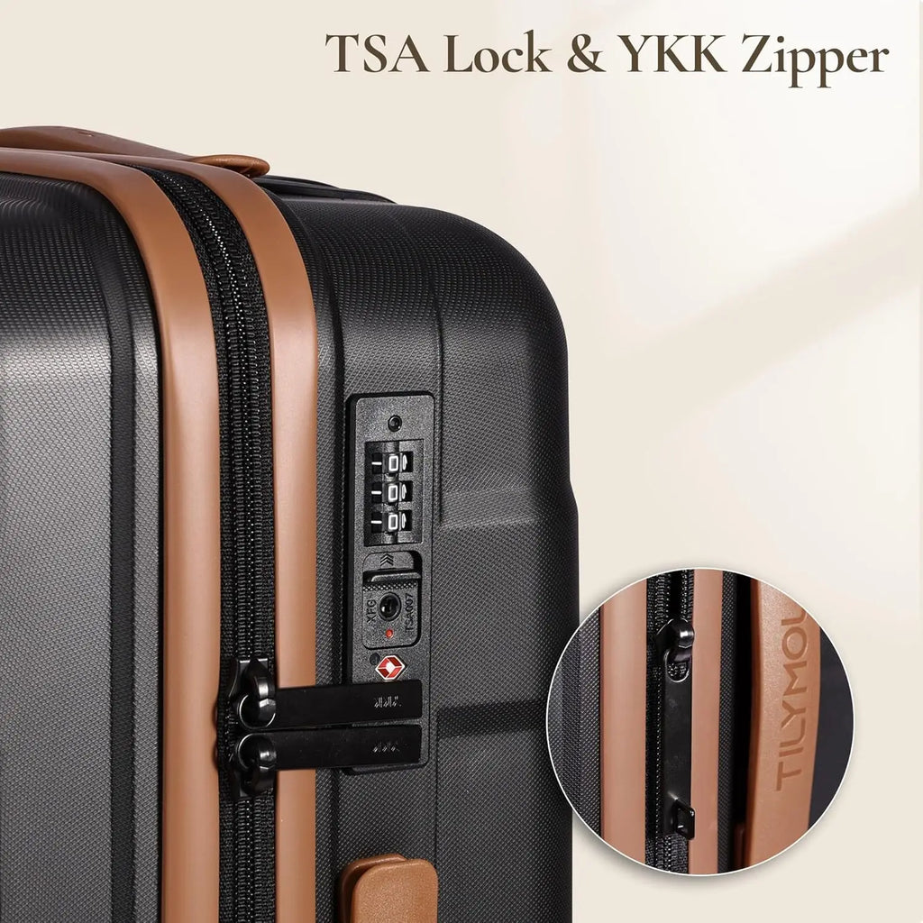 3PC Burgundy Hardshell Luggage Set