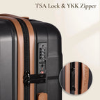 3PC Burgundy Hardshell Luggage Set