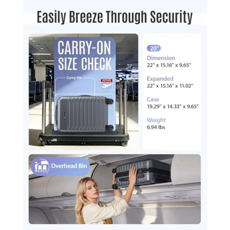 20" Expandable Carry-On Luggage