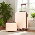 2PC ABS Spinner Luggage Set Beige