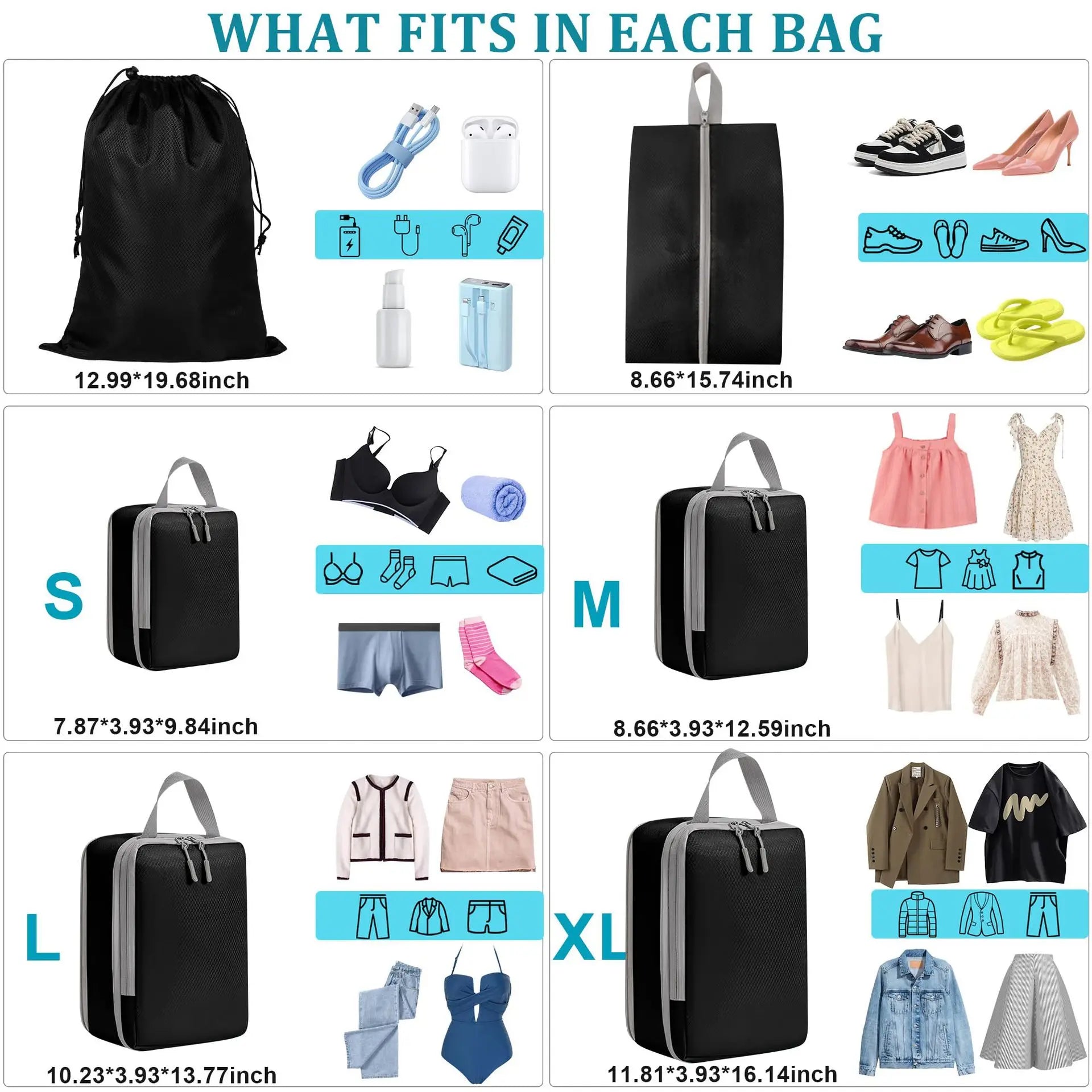 Compression Packing Cubes Set