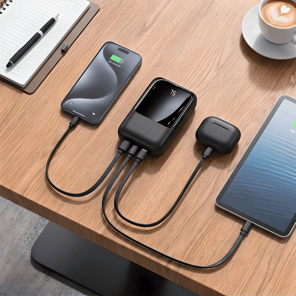 10000mAh Power Bank with Cables