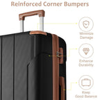 2PC ABS Expandable Luggage Set